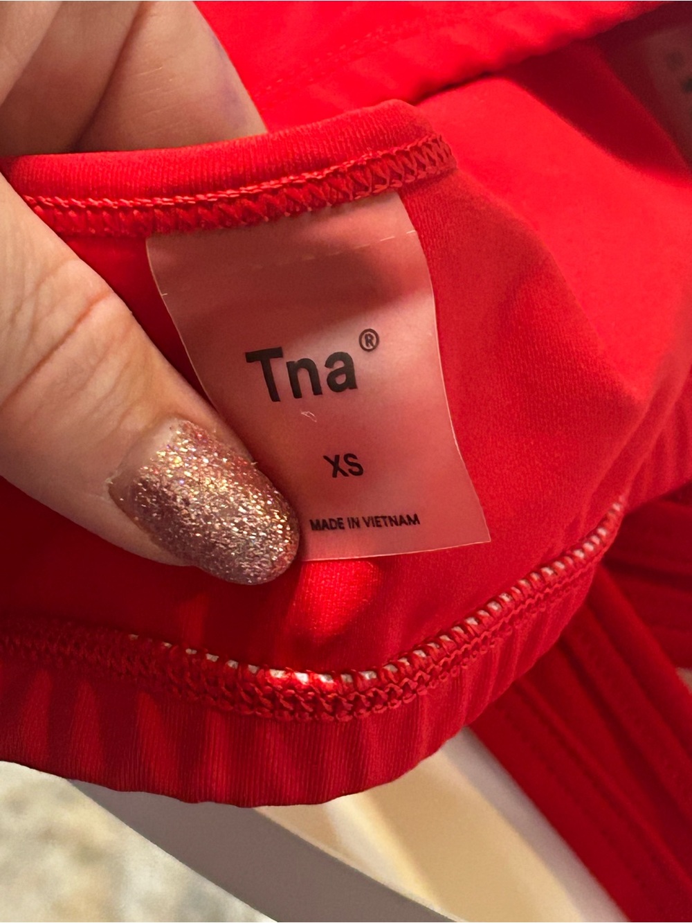 Aritiza x TNA Red Scoop Neck Bralette - Picture 3 of 4